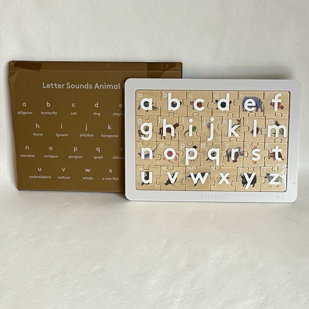 LOVEVERY Alphabet ABC's Letter Sounds Animal Puzzle Storyteller Play Kit Toy